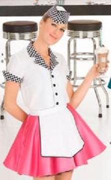 carhop miss women adult historical roleplaying costume
