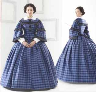 misses civil war dress historical reproduction roleplaying costuem clothing