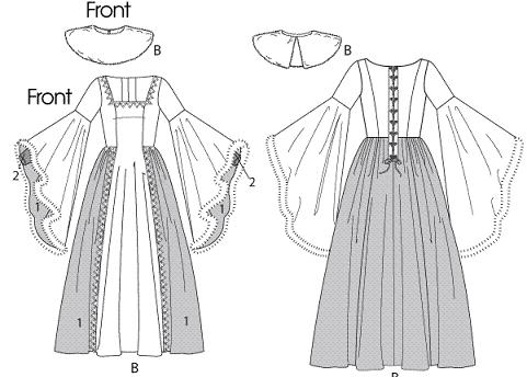 girls renaissance gown winter historical costume