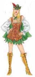 saucy robin hood roleplaying fantasy adult costume