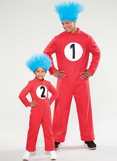 thing 1 and thing 2 dr. suess
              character roleplaying halloween childrens costume